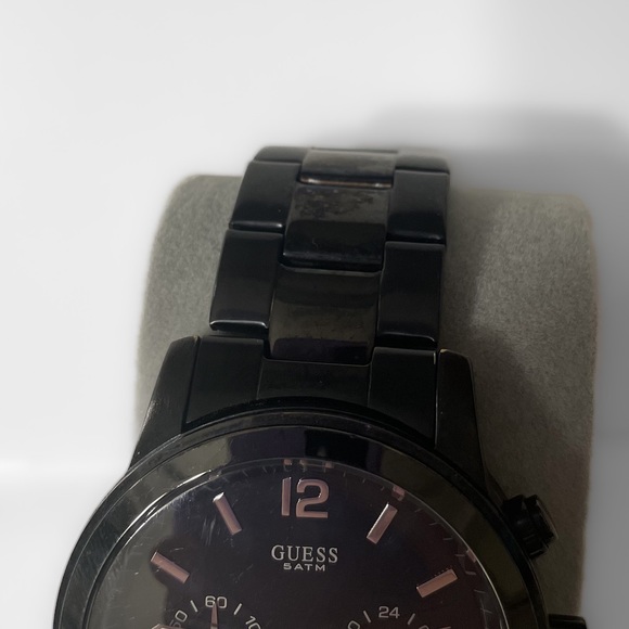 Guess Watch Men’s Chronograph 5ATM Black and Silver - Picture 5 of 9